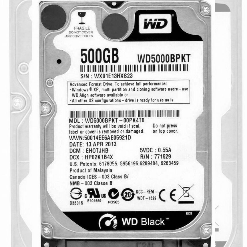 [WD5000BEKT] Жесткий Диск Western Digital 500gb Sata Wd5000bekt