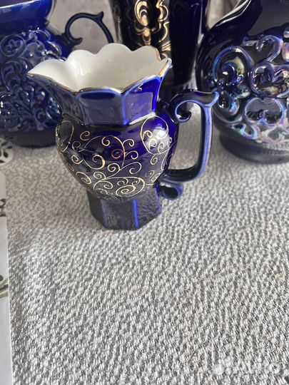 Синяя посуда фарфор кобальт