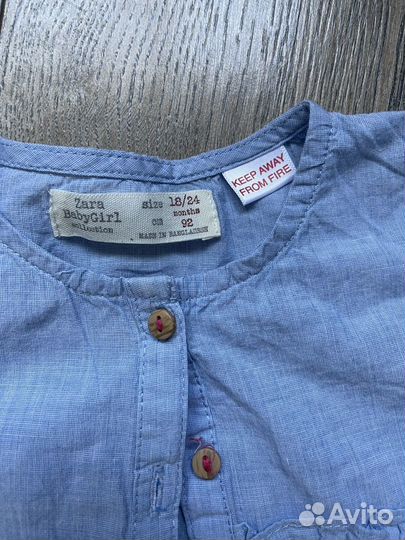 Блузка zara 18-24мес