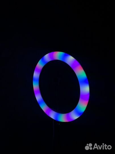 Кольцевая лампа 31 см со штативом RGB