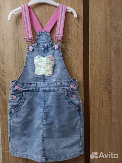 Джинсовый сарафан для девочки 122 128