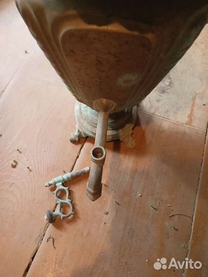 Самовар на дровах медный объем на 5 литров