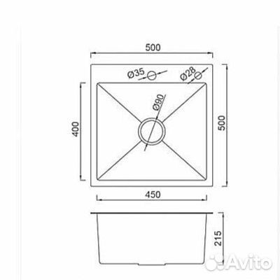 Мойка для кухни из нержавейки Gappo GS5050-6