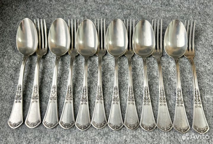 Набор закусочных приборов, посеребрение, Франция