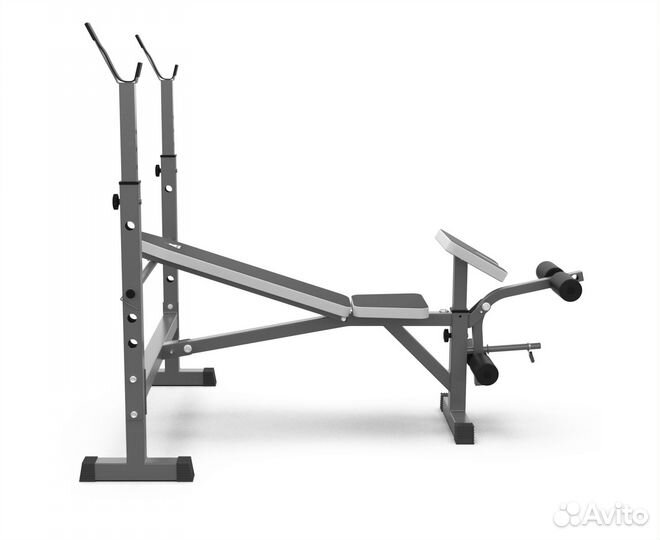 Силовая скамья со стойками под штангу DFC D705