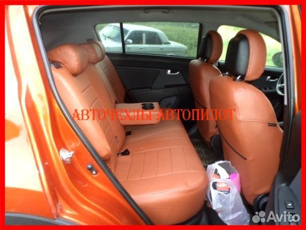 Чехлы Автопилот Kia Sportage 3 из экокожи коричнев