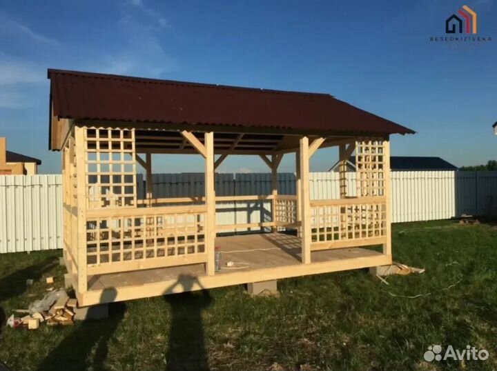 Беседка из бруса. Доставка