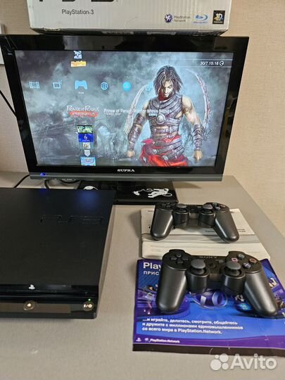 Sony Playstation 3 slim 750гб прошитая 60 игр