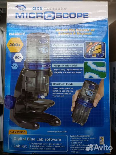 Цифровой Микроскоп QX5 Computer Digital Blue