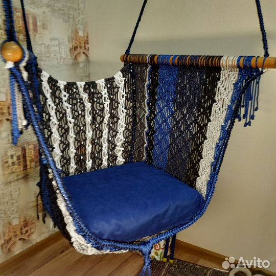 Подвесное кресло - качели - макраме