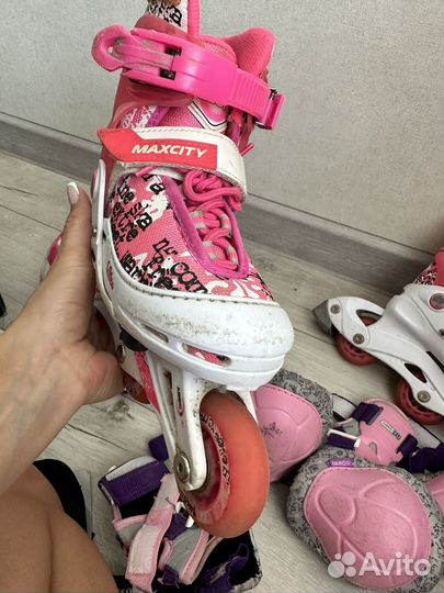 Роликовые коньки раздвижные для девочки