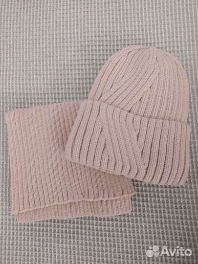 Комплект шапка и шарф новый женский