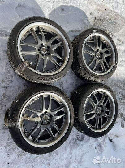 Комплект шин volk rays r-19 с резиной michelin