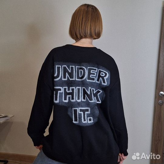 Свитшот женский удлиненный 42 44 46 48 one size