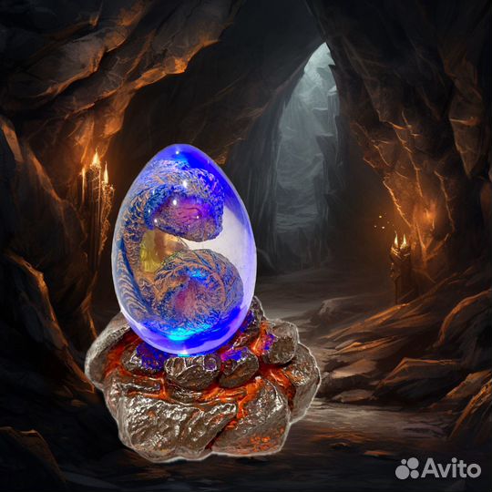 Яйцо дракона сувенир ночник (новые)