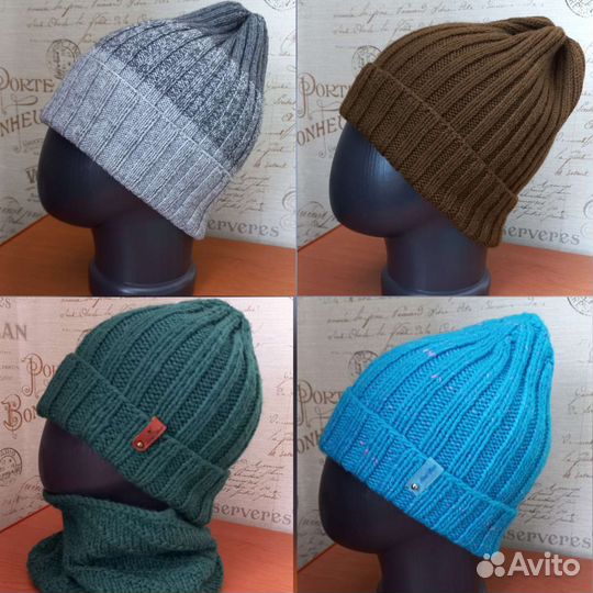 Шапка вязаная ручная работа