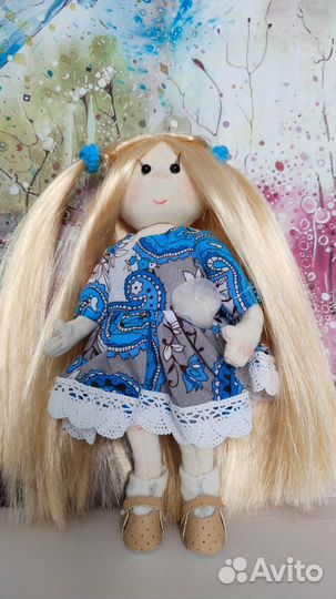 Текстильная кукла игровая 23 см Ручная работа