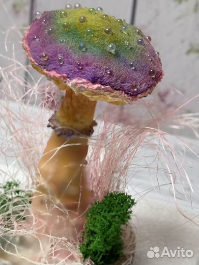 Грибы из ваты.Ватная игрушка