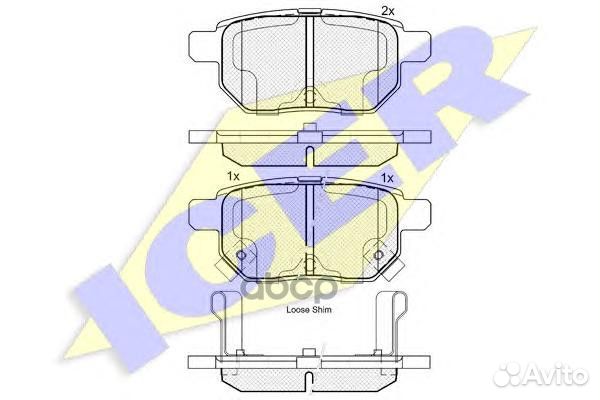 Колодки торм. toyota auris2.0 D-4D 2.2 D(07)