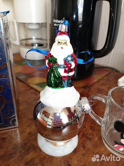 Елочные игрушки новая дед мороз на шаре