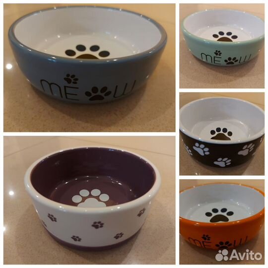 Миски керамические, пластмассовые, железные
