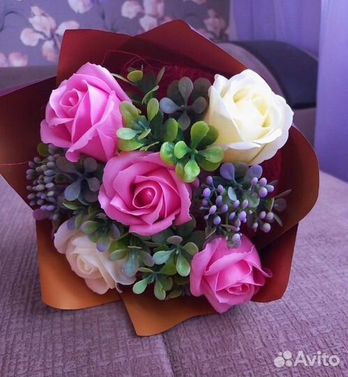 Букет из мыльных роз выпускной