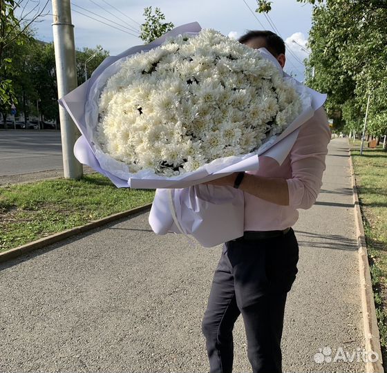 Гигантский букет хризантем