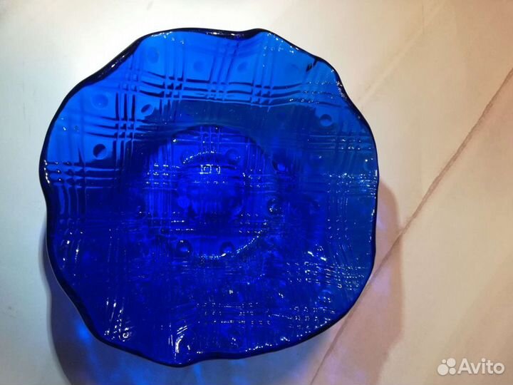 Конфетница цветное стекло СССР