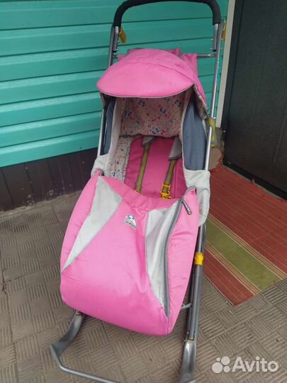 Детские санки коляска ника