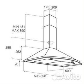 Вытяжка каминная Jetair jenny TC-S 90 INX-10