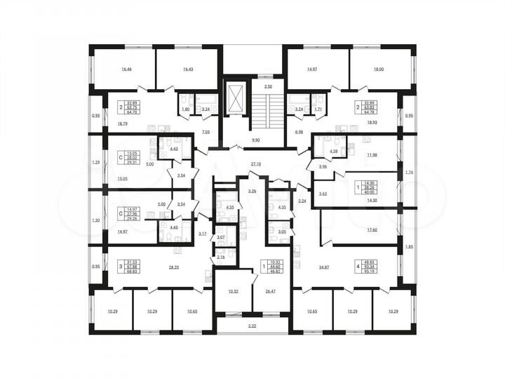 4-к. квартира, 95,2 м², 5/9 эт.