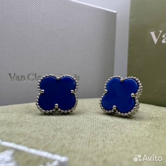 Серьги van cleef(премиум)