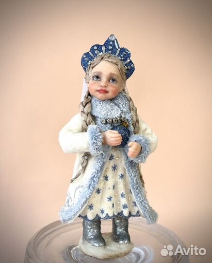 Ватная ёлочная игрушка Снегурочка