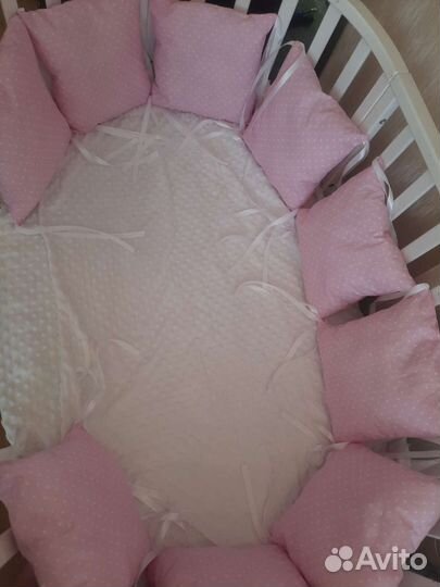 Бортики в детскую кроватку, подушки