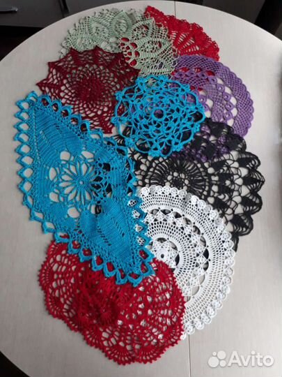 Салфетки ажурные вязаные
