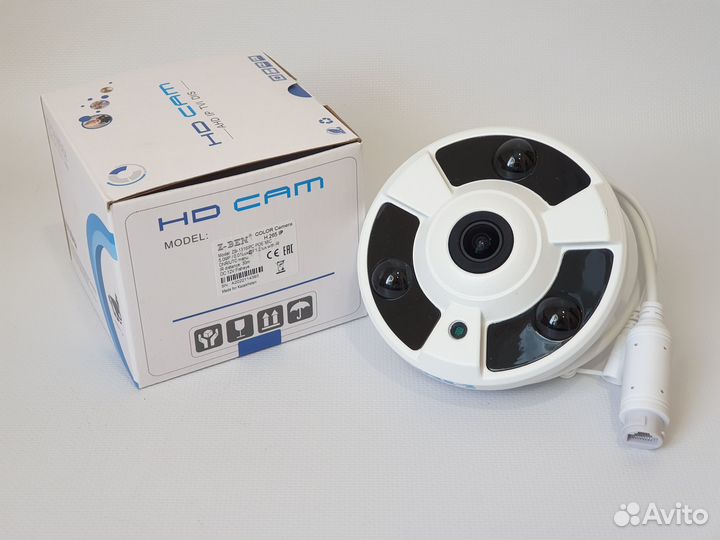 Камера IP 5 Мп PoE со звуком панорамная