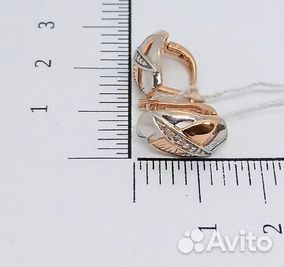 Серьги с природным камнем Золото