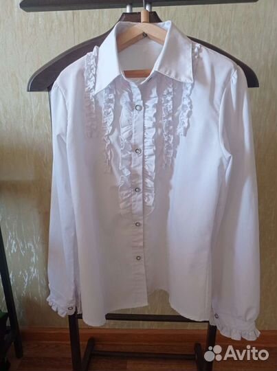 Блузка белая школьная 158