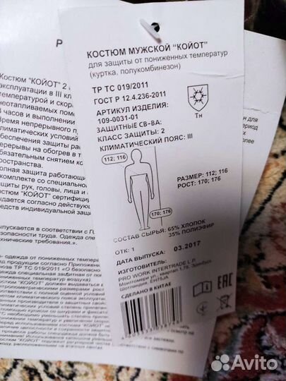 Зимний костюм мужской 