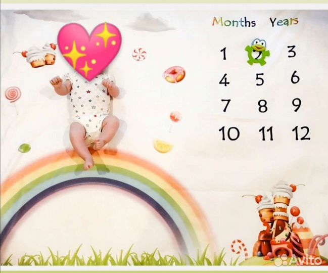 Плед /фото фон для малыша