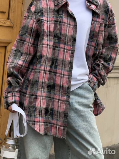 Рубашка женская в клетку