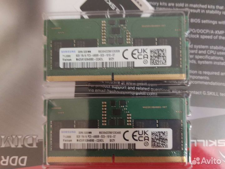 16Gb DDR5 SO-dimm 2x8Gb Оперативная память