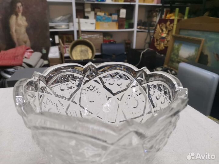 Конфетница салатница Хрусталь СССР (Ч)