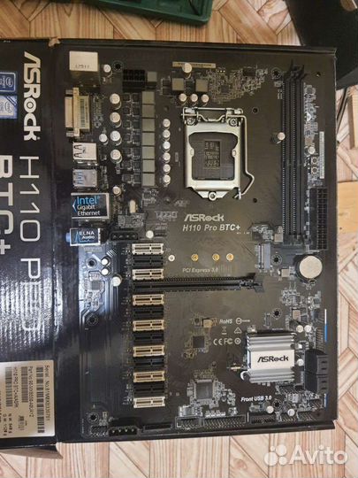 Мат. плата asrock h110 pro btc+