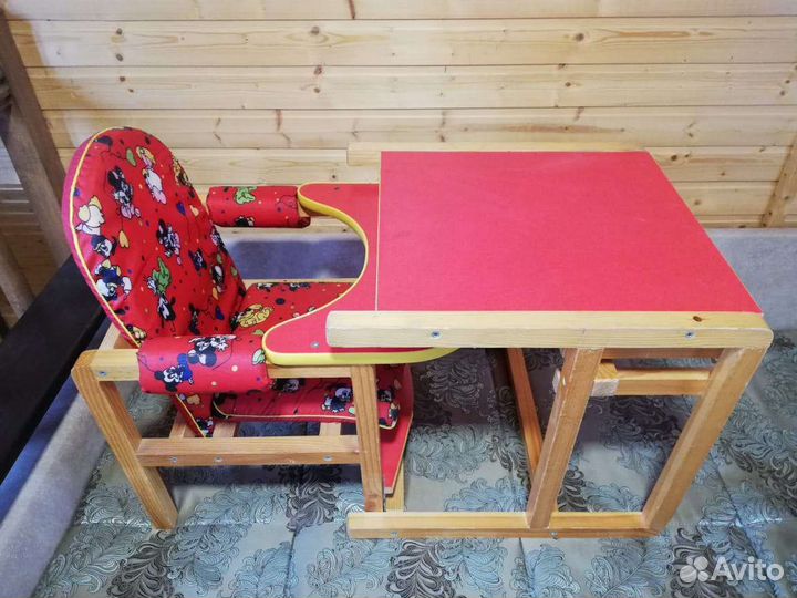 Стульчик для кормления деревянный трансформер