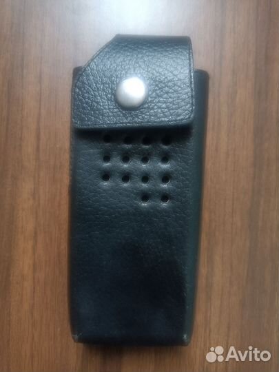 Чехол кожаный подсумок для рации с ремнём