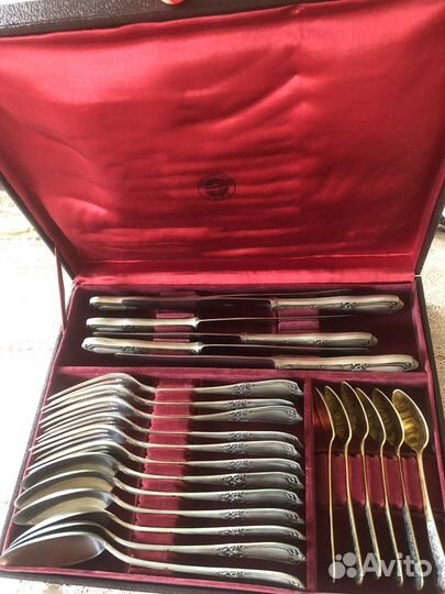 Набор столовых приборов СССР серебро