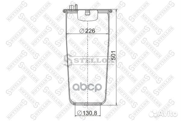 Пневмоподушки подвескиstellox 90-48820-SX Stellox