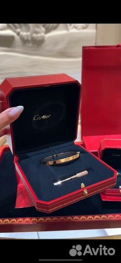 Браслет Cartier love medium розовое золото