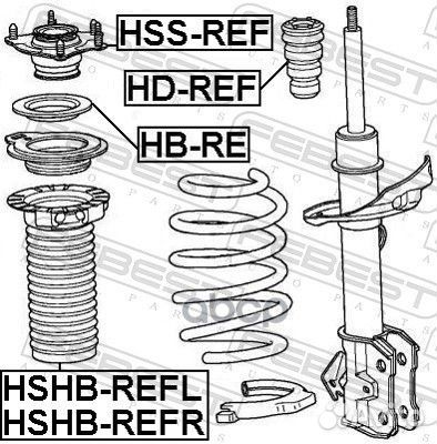 Hshbrefl пыльник переднего амортизатора Honda